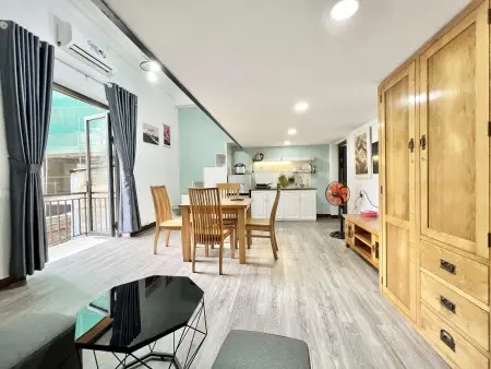 Cho Thuê Căn Hộ Duplex Trần Cao 2 Khung Gian Ngủ, Full Nội Thất, Ban Công Thoáng