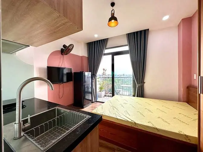 Căn Hộ Studio Full Nội Thất Mới Xây Ngay Sau Đại Học Nguyễn Tất Thành