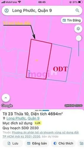 Cc Bán Đất Mt Đường D1, P. Long Phước, Q.9 Giá 15Tr/M2