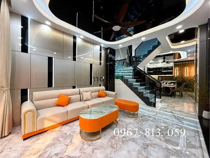 Nhà Mới 1 Sẹc Ngắn Hà Huy Giáp, Dt:4X18M, Trệt, 3 Lầu, 4Pn, Sân Thuọng