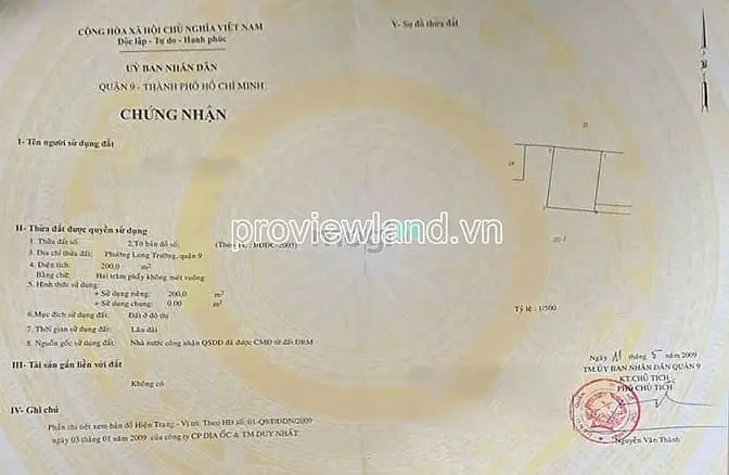 Bán Gấp Đất 3 Mặt Tiền Nguyễn Duy Trinh, Tp. Thủ Đức, 1865M2 Đất