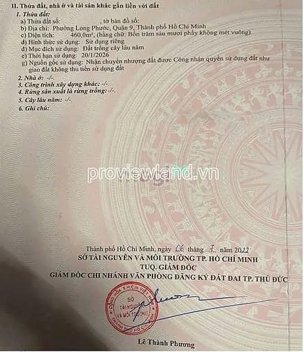 Bán Đất Long Phước Q9, Đất Thổ Cư 200 M² + 460 M² Vườn, Giá 16.9 Tỷ