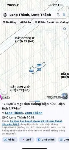 Chính Chủ Gửi Bán Lô Đất 3 Mặt Tiền Đường Oto Khu Dân Cư Hiện Hữu