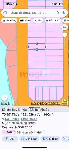 Tái Định Cư Đại Phước 7X20 View Công Viên Không Lỗi Sổ Riêng