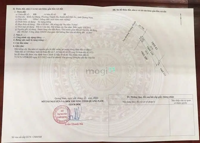 Bán Lô Đôi 2 Sổ Riêng Gần Đường Hùng Vương - Thanh Hà, Hội An