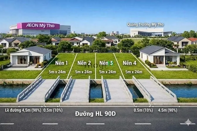 Chủ Ngộp Bán Nhanh Nền Mặt Tiền Nhựa Hl90D - Mỹ Tho, Tiền Giang Cũ