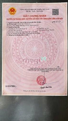 Bán Đất Hà Huy Giáp Vào 100M Hệ Số Xây Dựng Tự Do