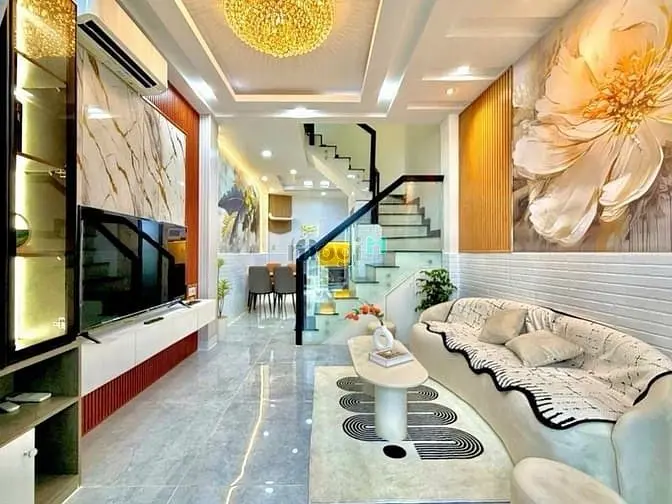 🍒Định Thổ Địa🍒 Siêu Phẩm Phan Văn Trị 5Pn 4 Lầu Đúc Nở Hậu H3G Thông