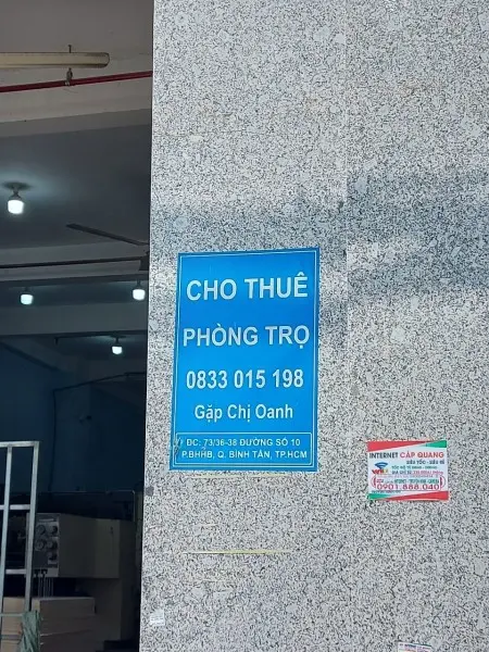 Phòng Trọ Quận Bình Tân Giá Rẻ