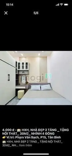 Lụm Nhẹ Em Phạm Văn Bạch-P15-Tân Bình- Tphcm, Shr, 2Tỷ855