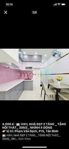 Lụm Nhẹ Em Phạm Văn Bạch-P15-Tân Bình- Tphcm, Shr, 2Tỷ855