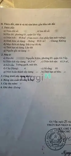 🏡 Hàng Thơm Chính Chủ Chốt Giá 8 Tỷ Đc: Hẻm Xe Hơi Nguyễn Văn Công,P3