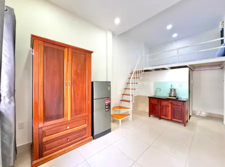 Cho Thuê Phòng Gác Lửng Mới Toanh Full Nội Thất-Ban Công Thoáng