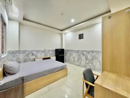 Cho Thuê Phòng Studio Cao Cấp Full Nội Thất, Ốp Đá Marble, Máy Lạnh, Tủ Lạnh