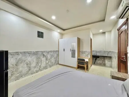 Cho Thuê Phòng Studio Cao Cấp Full Nội Thất, Ốp Đá Marble, Máy Lạnh, Tủ Lạnh