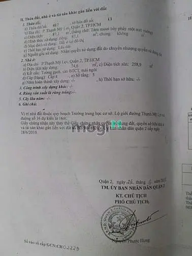 Bán Nhà Mặt Tiền Đường 16M Thạnh Mỹ Lợi Quận 2 – 3 Tầng Sân Đậu Ô Tô