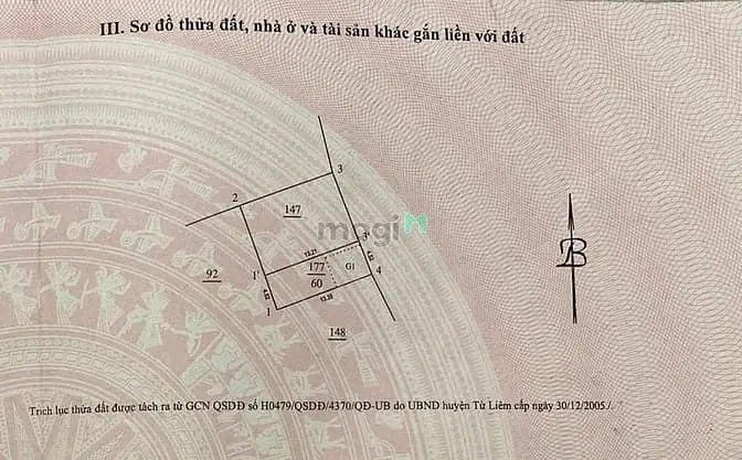 Căt Lỗ 60M Đất Tạ Hồ Tùng Mậu, Chỉ Nhỉnh10 Tỷ, Ngõ Thông Oto Tránh.