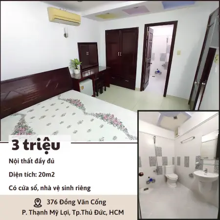 Phòng Trọ 2Tr8 - 3Tr Đồng Văn Cống Q2 Cũ