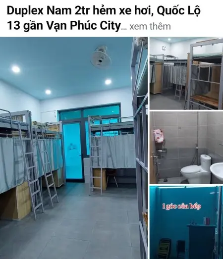 Cho Thuê Giường Duplex Nam 2Tr Gần Kđt Vạn Phúc Ql13, P.hiệp Bình Phước