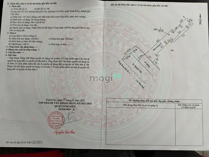 Nhà Trệt Diện Tích Lớn Mặt Tiền Đường Nguyễn Trãi, Trung Tâm Cần Thơ