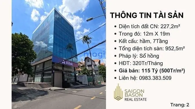 Bán Tòa Nhà Góc 2Mt Nguyễn Huy Tưởng, Bình Thạnh – Dòng Tiền 320Tr/Th