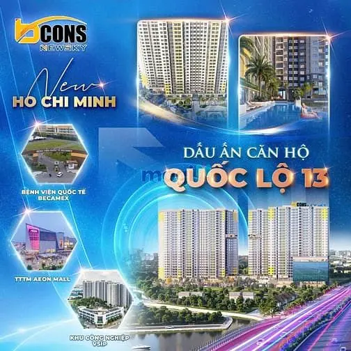 Căn Hộ Bcons New Sky 2 Phòng Ngủ Giá Tốt Nhất Tháng 5 /2026