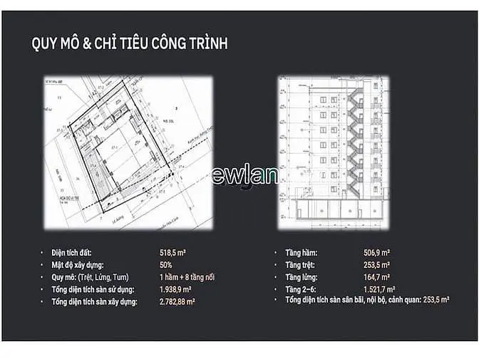 Cho Thuê Tòa Văn Phòng Nguyễn Hữu Cảnh, 8 Tầng, Diện Tích Lớn, 450Tr/T
