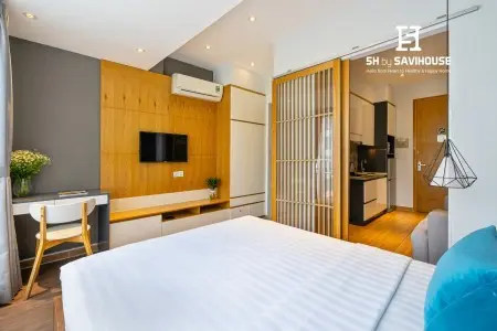 Phú Nhuận Studio Full Nội Thất – Tách Bếp, Cực Đẹp