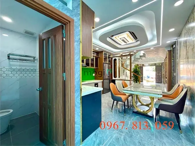 Nhà Thạnh Xuân 25, Dt:4X18M, Lửng, 3 Lầu, 4Pn, 6Vs, Gara Ô Tô, P.thờ