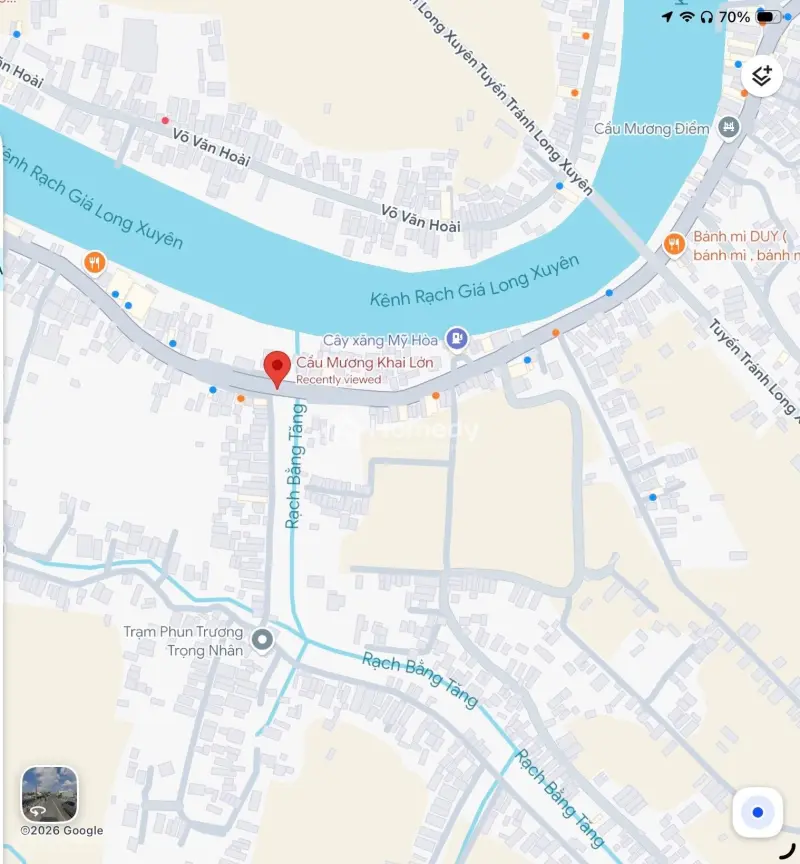 Chính Chủ Bán Đất Đường Rạch Mương Khai, P. Mỹ Phước, Tp. Long Xuyên, An Giang ,10 Triệu/M2