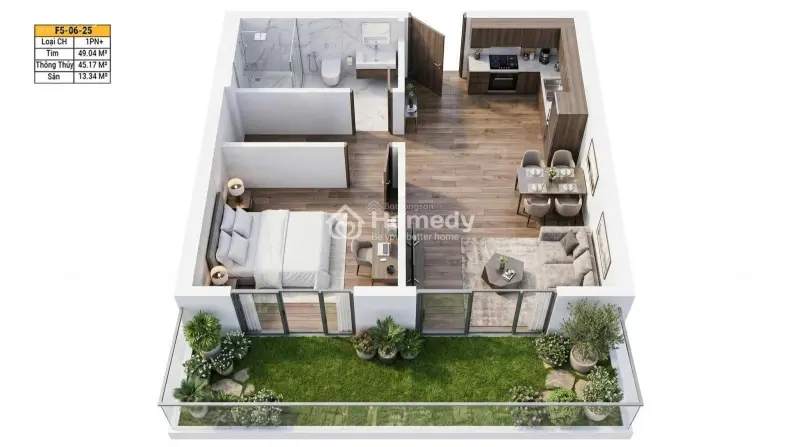 Giá Chỉ Từ 2,9 Tỷ Căn 1Pn+ Fours Tower View Sông Và Thành Phố, Hỗ Trợ Lãi 0% 30 Tháng, Ck Đến 26%