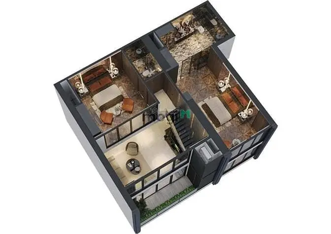 Siêu Phẩm Căn Duplex Tầng Trung (3Pn+4Wc) Noble Crystal Tây Hồ
