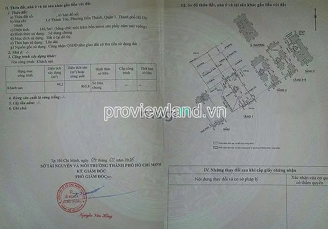 Bán Khách Sạn 3 Sao Mt Lê Thánh Tôn, 146.5M2, Hâm + 9 Tầng, 48P
