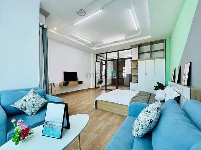 Studio Balcony Thang Máy Hầm Xe Full Nội Thất Ngay Khu Phố Nhật