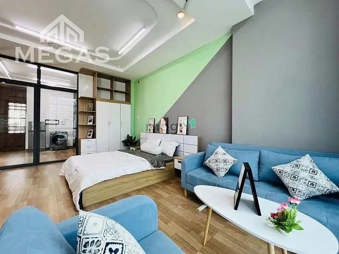Studio Balcony Thang Máy Hầm Xe Full Nội Thất Ngay Khu Phố Nhật