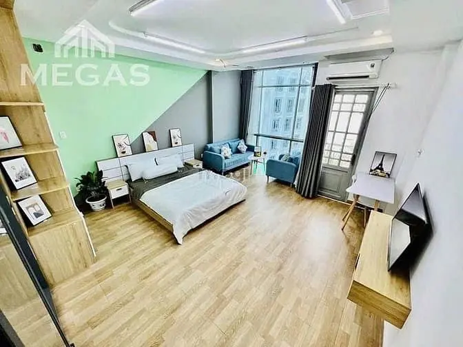 Studio Balcony Thang Máy Hầm Xe Full Nội Thất Ngay Khu Phố Nhật