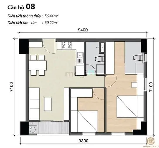 🏢 Căn Hộ Hoàng Quốc Việt Quận 7 🛏️ Thiết Kế: 2Pn – 2Wc 📐 Diện Tích