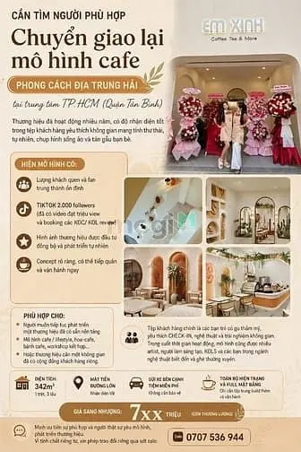 Sang Nhượng Quán Cafe Mặt Tiền Đường Cmt8 Tân Bình, Vào Là Kinh Doanh