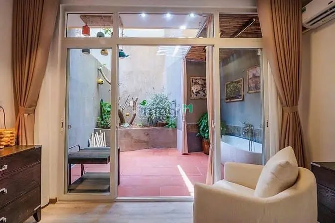 🎉 Căn Hộ 1Pn Sân Vườn 50M2 Tone Vàng Ấm Cực Gu Ngay Cầu Thị Nghè