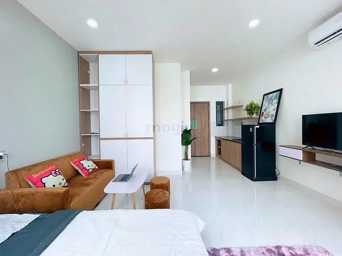 🎉 Studio Ban Công Hiện Đại , Full Nt Tone Trắng Sáng Gần Cầu Bông