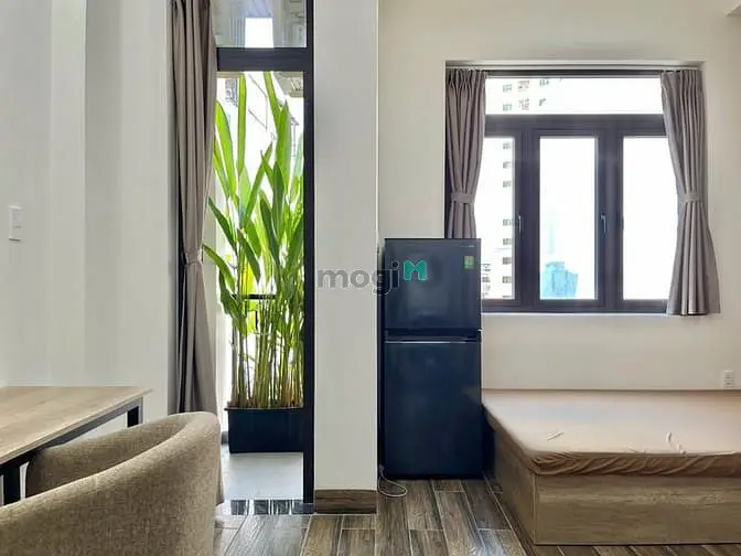 🎉Studio Ban Công - Mg Máy Sấy Riêng - Full Nt Tone Gỗ Gần Cầu Thị Ngè