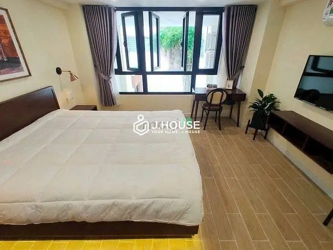 🎉Duplex 1Pn Cao Cấp , Nt Đầy Đủ Tone Gỗ Nâu Mix Đèn Vàng Ấm Cúng