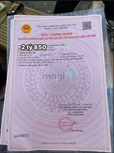 Bán Đất Tặng Nhà Ngay Công Viên Biên Hùng 90M2 Giá 2,85 Tỷ Hẻm Ô Tô 5M