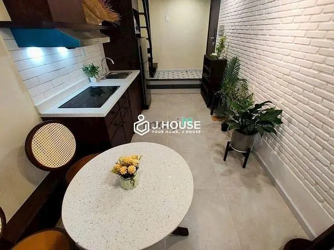 🎉Duplex 1Pn Cao Cấp , Nt Đầy Đủ Tone Gỗ Nâu Mix Đèn Vàng Ấm Cúng