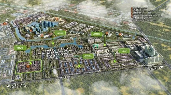 Đất Nền Khu Đô Thị E.city Tân Đức Giá Từ 25Tr/M², Thanh Toán Giãn