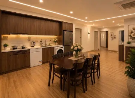 Căn Hộ Cao Cấp Full Nội Thất - Có Máy Giặt Sấy Riêng - Ngay Gần Hồ Tây & Lotte Liễu Giai