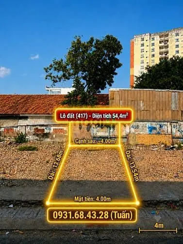 Đất Trương Đình Hội P. Phú Định 56M2 Xây Trệt Lửng 3 Lầu Sân Thượng